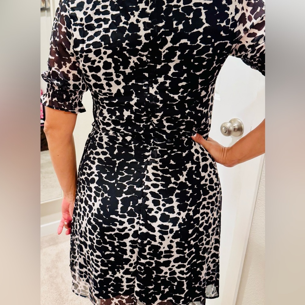 DKNY Animal Print Wrap Dress